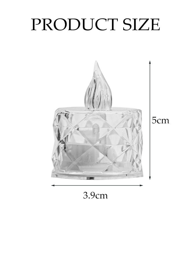 DUNISO 24 عبوة من الشموع LED الشاي الخالية من اللهب تعمل بالبطارية أضواء الشموع الساطعة الشبيهة بالشاي مجموعة من الشموع الكهربائية المزيفة للاحتفالات والمناسبات، ديكور المنزل، الزفاف، ديكور الطاولة، الحفلات - Image 4